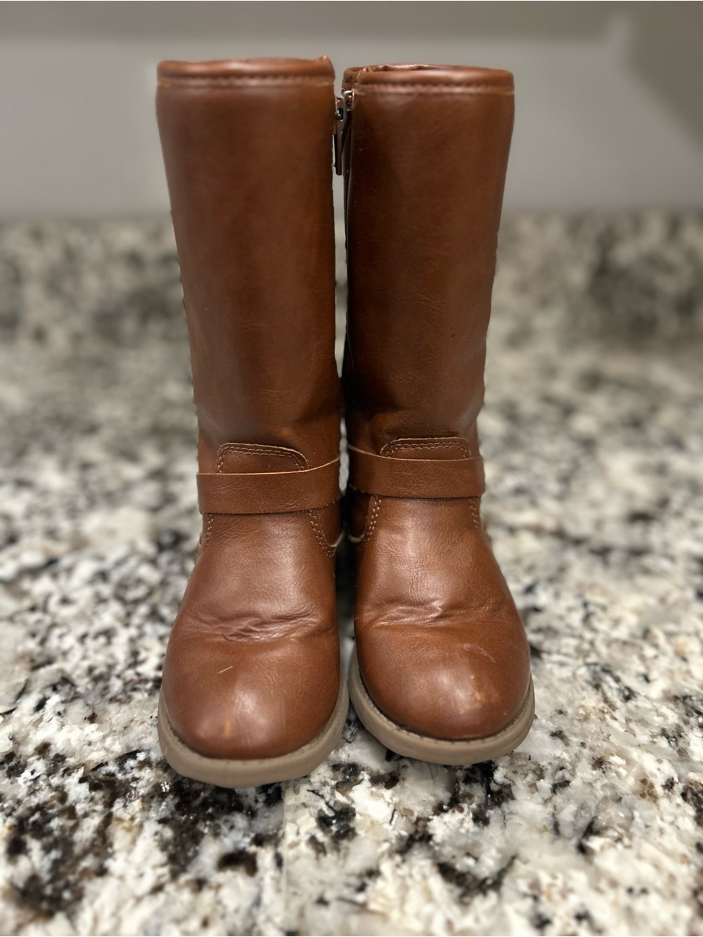 Carter's Brown Leather Mid-Calf Kids Boots